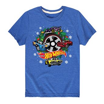Boys 8-20 Hot Wheels Christmas Wreath Graphic Tee