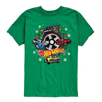 Boys 8-20 Hot Wheels Christmas Wreath Graphic Tee