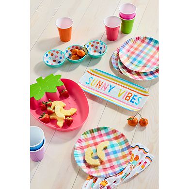 Celebrate Together™ Summer 4-Piece Plaid Plastic Dinner Plates