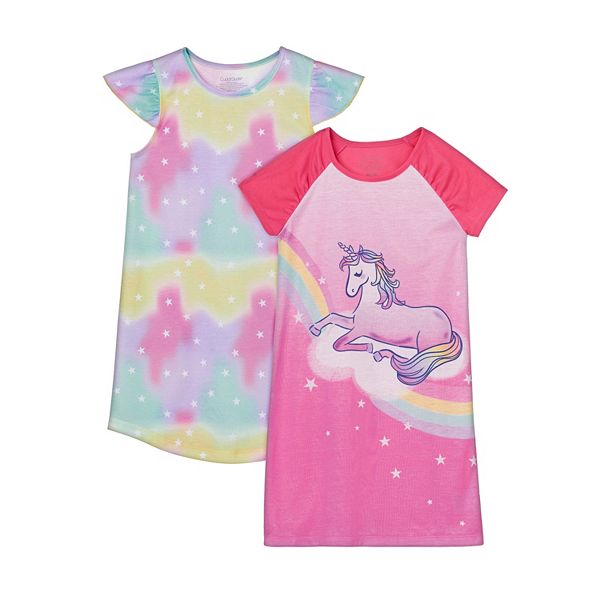 Girls 4-12 Cuddl Duds Nightgowns 2-Pack