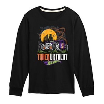 Boys 8-20 Hot Wheels Track Or Treat Long Sleeve Graphic Tee