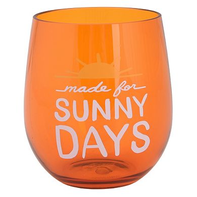 Celebrate Together™ Summer Sentiments Plastic Stemless Wine Glasses 4-Piece Set