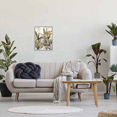 Stupell Home Decor Tropical Layered Summer Palms Framed Canvas Wall Art