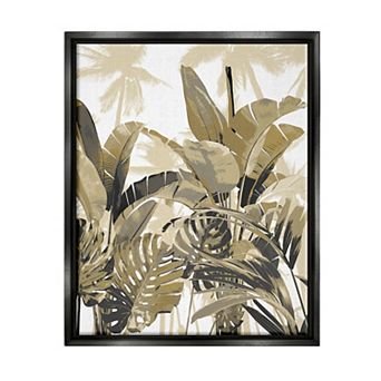 Stupell Home Decor Tropical Layered Summer Palms Framed Canvas Wall Art
