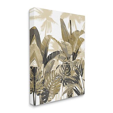 Stupell Home Decor Tropical Layered Summer Palms Canvas Wall Art 