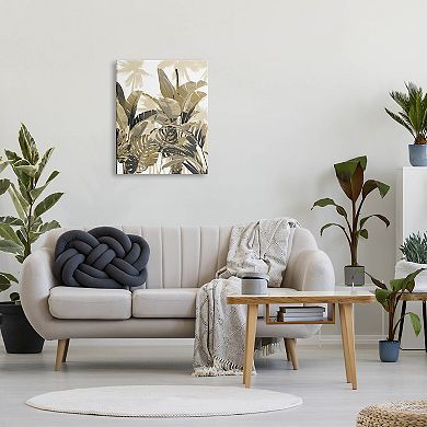 Stupell Home Decor Tropical Layered Summer Palms Canvas Wall Art