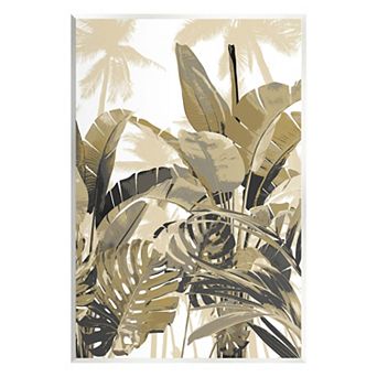 Stupell Home Decor Tropical Layered Summer Palms Canvas Wall Art
