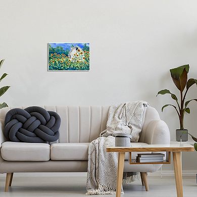 Stupell Home Decor Tall Sunflowers Country Barn Canvas Wall Art