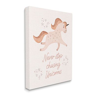 Stupell Home Decor Never Stop Chasing Unicorns Phrase Wall Art