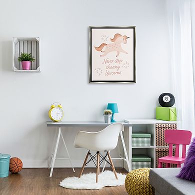 Stupell Home Decor Never Stop Chasing Unicorns Phrase Wall Art