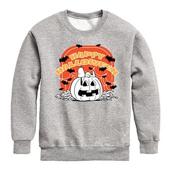 Boys 8-20 Peanuts Retro Halloween Crew Fleece Sweatshirt