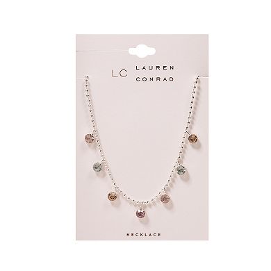LC Lauren Conrad Multi Stone Short Statement Necklace