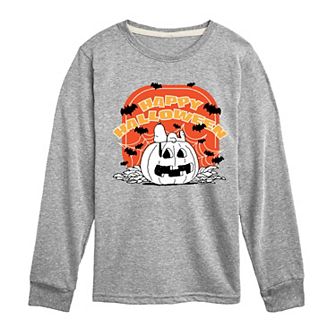 Boys 8-20 Peanuts Retro Halloween Long Sleeve Graphic Tee