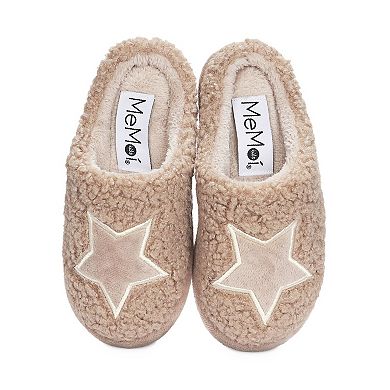 Kids' Embroidered Shaggy Star Non-Skid Slippers
