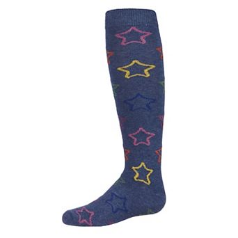 Little Kids Star Shine Girls Cotton Blend Knee High Socks