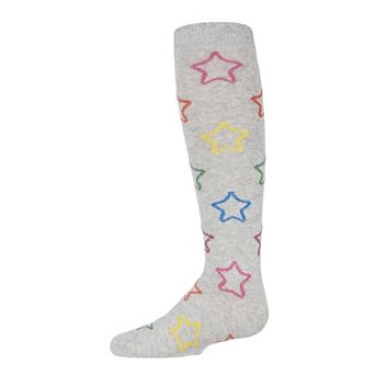 Little Kids Star Shine Girls Cotton Blend Knee High Socks