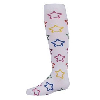 Little Kids Star Shine Girls Cotton Blend Knee High Socks
