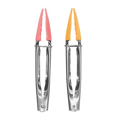 Celebrate Together Summer Silicone-Tipped Tropical Color Mini Tongs 2-piece Set