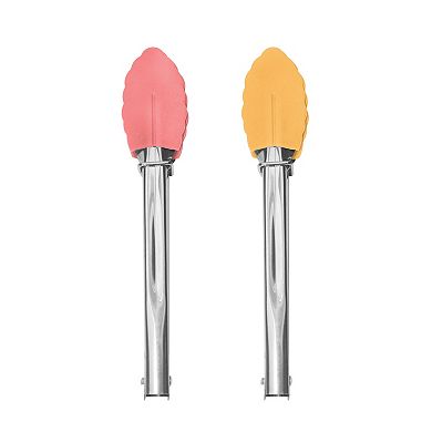 Celebrate Together Summer Silicone-Tipped Tropical Color Mini Tongs 2-piece Set