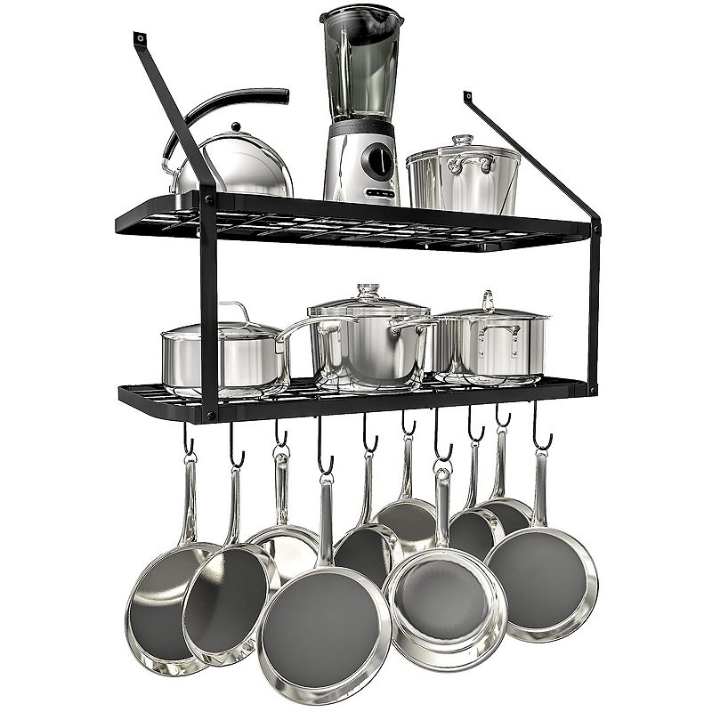 Vdomus Pot Rack Organizer with 3 DIY methods, Pot and Pan Lid Storage for  Cabinet kitchen, 8+ Pots and Pan Holder Pot Racks, Adjustable Pot and Pan