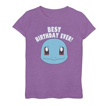 Girls 7-16 Pokemon Squirtle Best Birthday Ever Graphic Tee