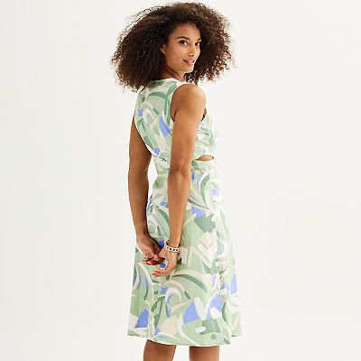 Women's Nine West Side Cut Out Midi Dress