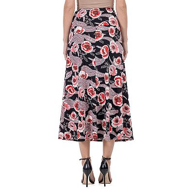 Women's 24Seven Comfort Apparel Floral Maxi Skirt