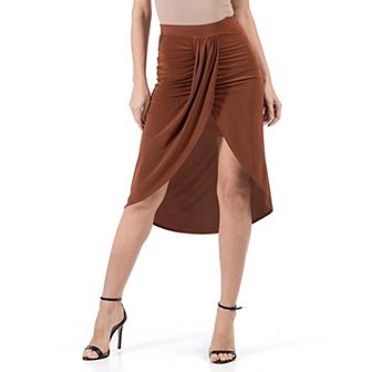Women's 24Seven Comfort Apparel Knee Length Tulip Skirt