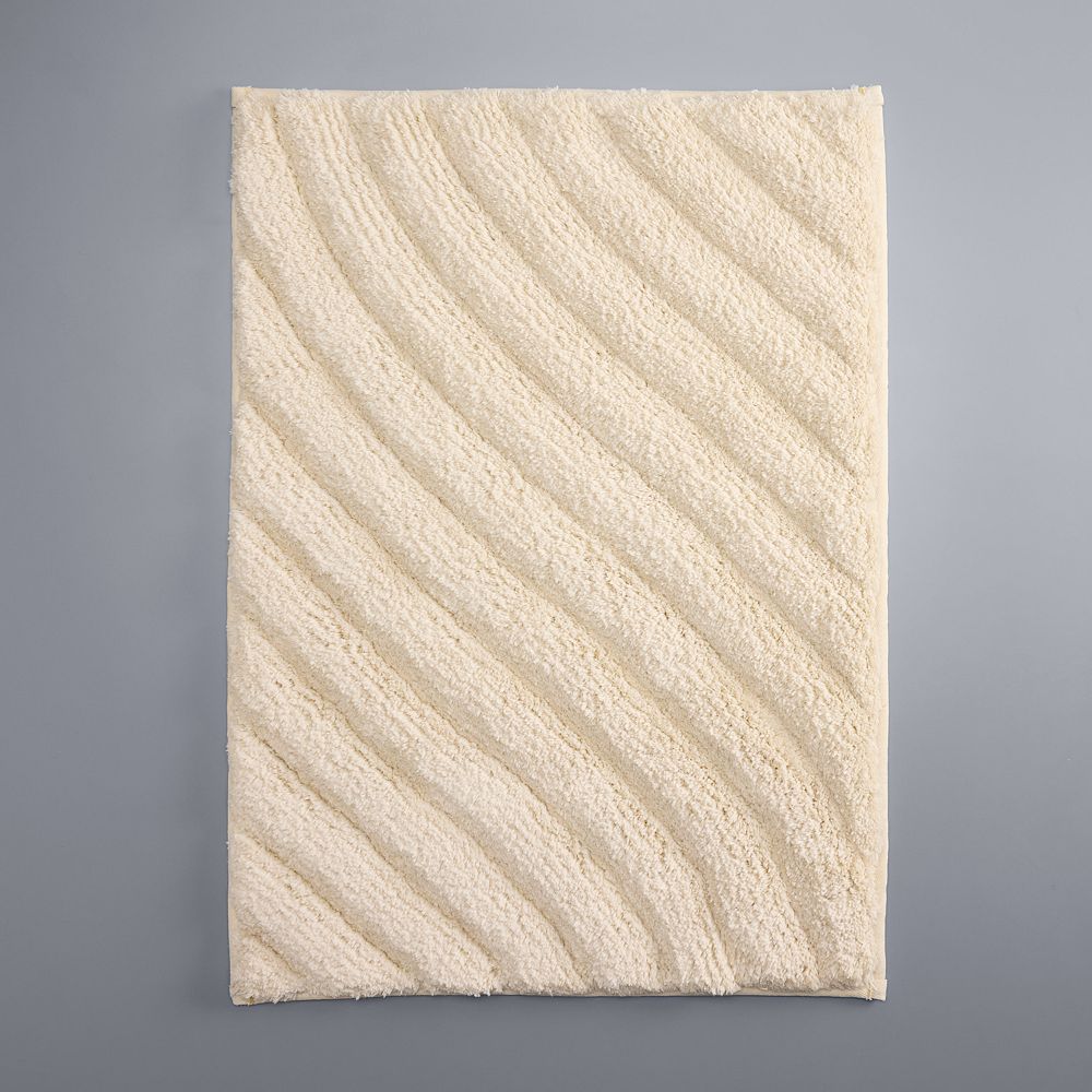 Simply Vera Vera Wang Premium Luxury Textured Bath Rug 17x24 - Linen