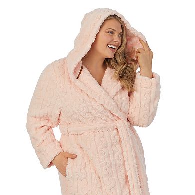 Plus Size Koolaburra by Ugg Plush Embossed Cable Wrap Robe