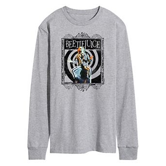 Men's Beetlejuice On Grave Long Sleeve Tee