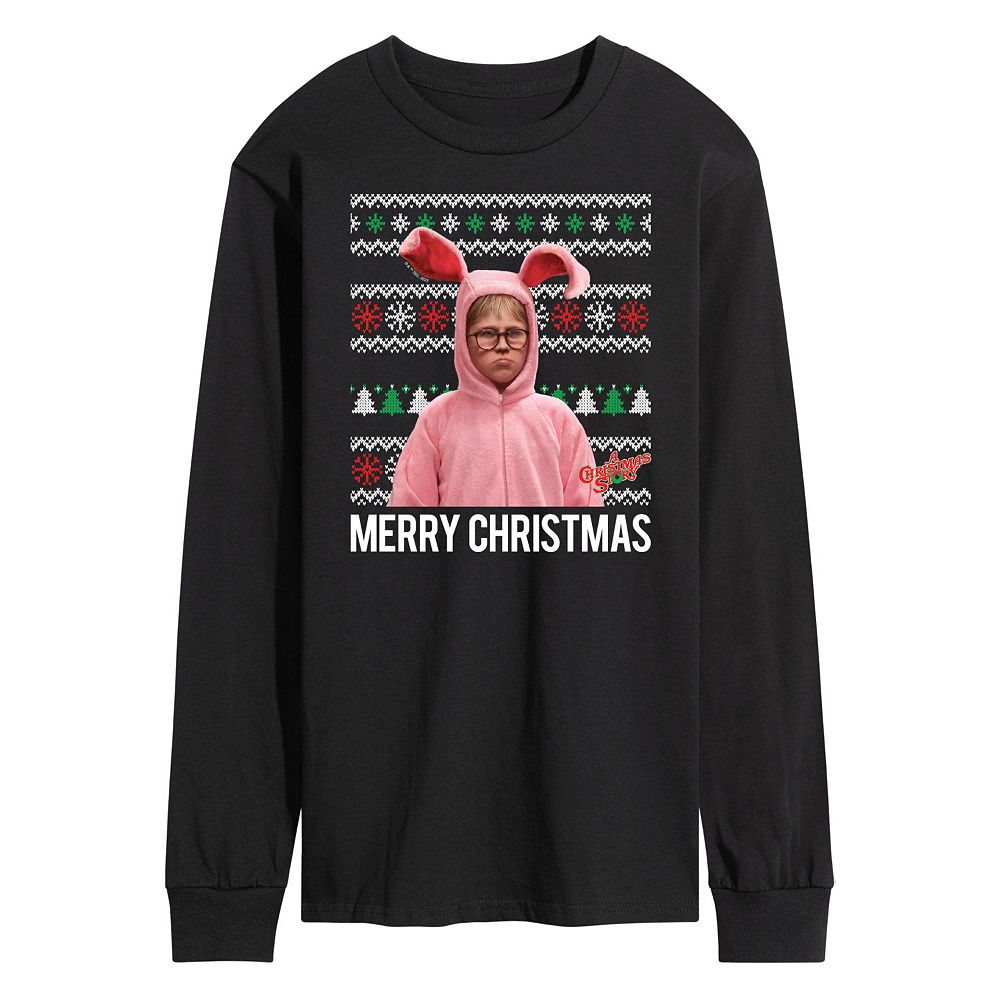 Men's A Christmas Story Merry Christmas Long Sleeve Graphic Tee