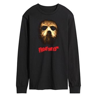 Men's Friday The 13th Dark Mask Long Sleeve Graphic Tee