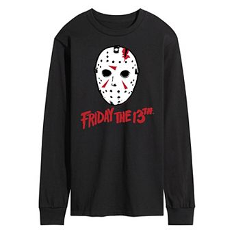 Men's Friday The 13th Ski Mask Logo Long Sleeve Graphic Tee