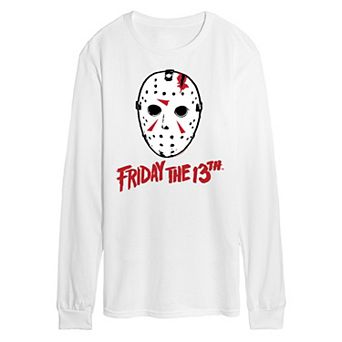 Men's Friday The 13th Ski Mask Logo Long Sleeve Graphic Tee