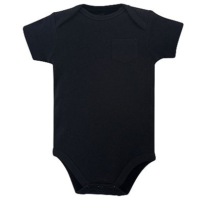 Touched by Nature Baby Boy Organic Cotton Bodysuits 5pk, Mr. Moon, Preemie