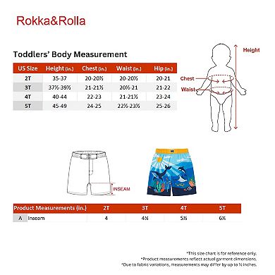 Toddler Boy Rokka&Rolla Swim Trunks with Mesh Liner UPF 50+