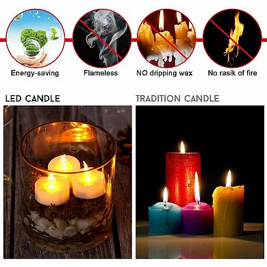 24PCS Flicker LED Tealight Candles