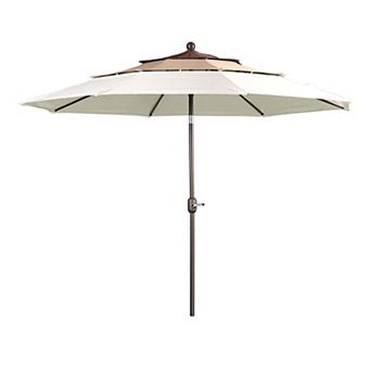 Aoodor 10ft 3 tier Patio Umbrella - Stylish Outdoor Market Umbrella  (No Base)