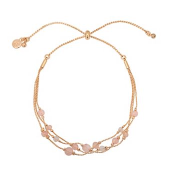 LC Lauren Conrad Multi Stone Station Pull-Tie Bracelet