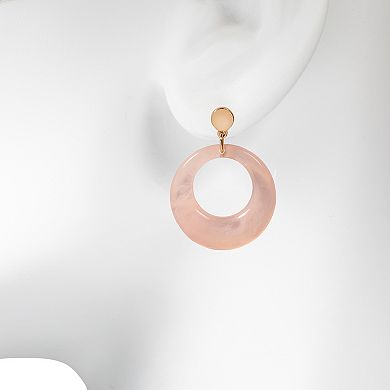 LC Lauren Conrad Acrylic Hoop Drop Earrings