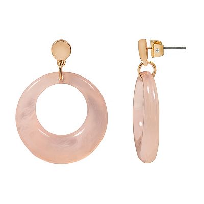 LC Lauren Conrad Acrylic Hoop Drop Earrings