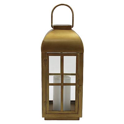 Sonoma Goods For Life Large Brass Solar Lantern