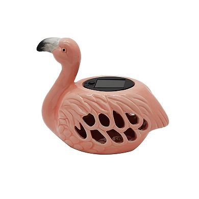 Sonoma Goods For Life® Flamingo Ceramic Solar Lantern
