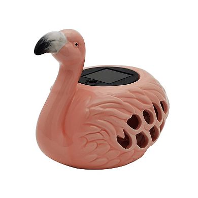 Sonoma Goods For Life® Flamingo Ceramic Solar Lantern