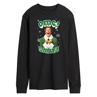 Men's Elf OMG Santa Elf Long Sleeve Tee