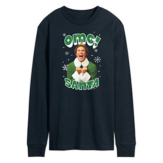 Men's Elf OMG Santa Elf Long Sleeve Tee