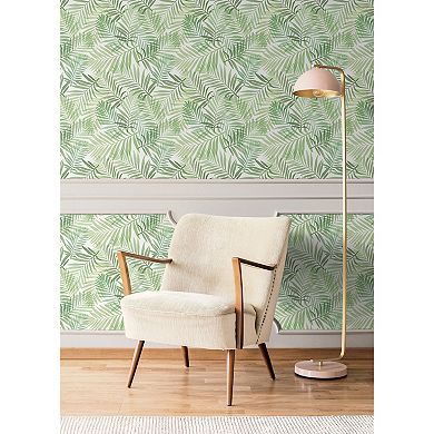 RoomMates Green Tropical Vibe Peel and Stick Wallpaper