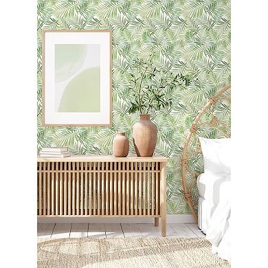 RoomMates Green Tropical Vibe Peel and Stick Wallpaper
