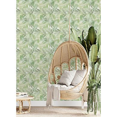 RoomMates Green Tropical Vibe Peel and Stick Wallpaper